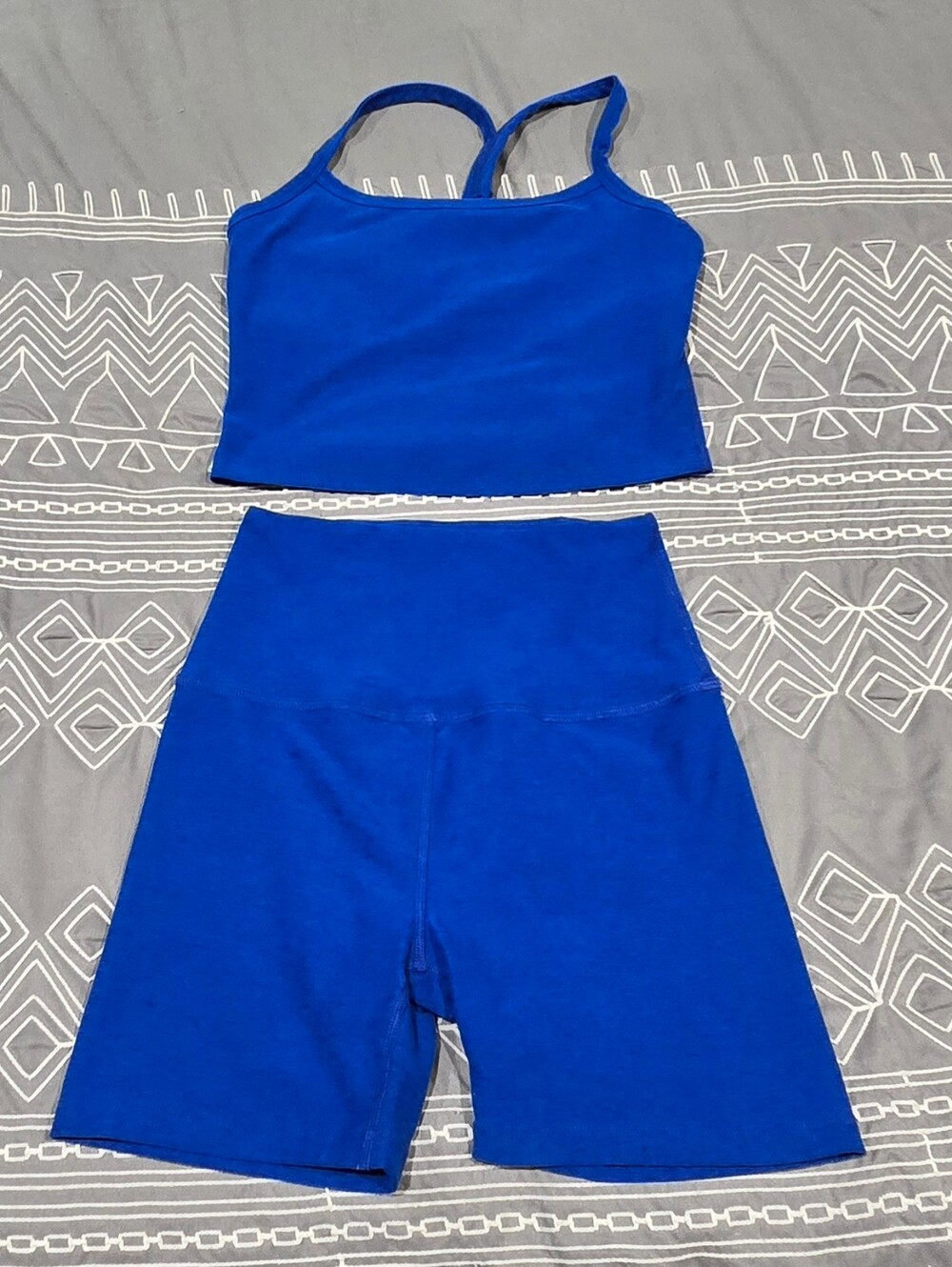Beyond Yoga Spacedye Blue Athletic Set Size Small